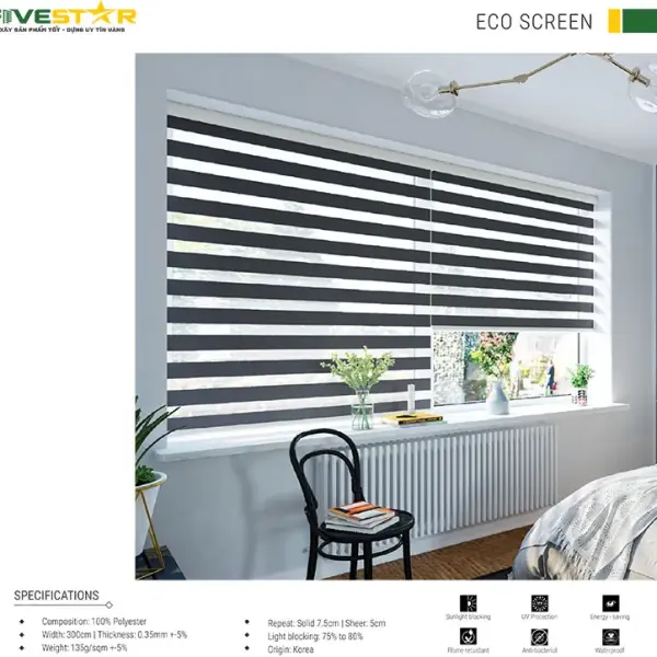 Rèm cầu vồng giá rẻ hãng Fivestar mã ECO SCREEN