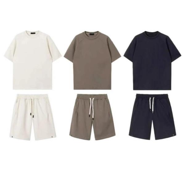 Quần short jogger cotton in logo tùy chỉnh, unisex, phong cách đường phố, bộ đồ thể thao 2 món, áo phông size lớn, chất liệu thoáng khí