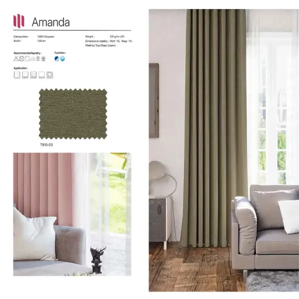 Rèm vải Nhật Bản mã Amanda