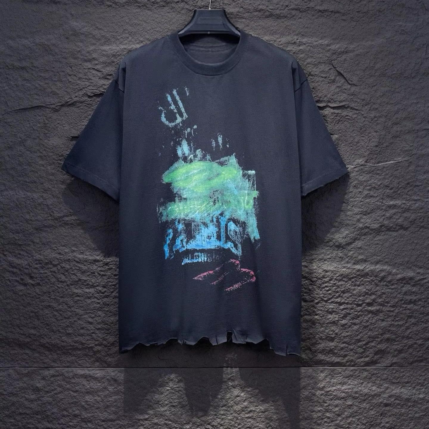 Áo thun nam thiết kế cá nhân hóa, chất liệu cotton thoáng khí, phong cách Hip Hop đường phố, in nhãn mác riêng