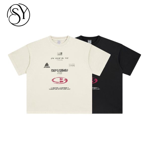 Áo thun nam Beauledo Summer American Streetwear phong cách thể thao đường phố nước ngoài, chất liệu 100% cotton 235g, dáng rộng, thoáng khí, cá tính.