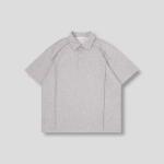 Áo Polo nam mùa hè chất lượng cao, kiểu dáng đơn giản, phong cách retro Mỹ, phối màu, rộng rãi, tay ngắn, in logo tùy chỉnh