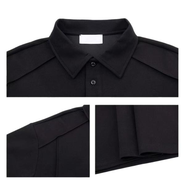 Áo Polo nam mùa hè chất lượng cao, kiểu dáng đơn giản, phong cách retro Mỹ, phối màu, rộng rãi, tay ngắn, in logo tùy chỉnh
