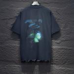 Áo thun nam thiết kế cá nhân hóa, chất liệu cotton thoáng khí, phong cách Hip Hop đường phố, in nhãn mác riêng