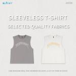 T Áo Sơ Mi Tank Top Người Đàn Ông Thời Trang Phố Quần Áo Siêu Sản Xuất Gân Vòng Cổ Phồng In Loose Người Đàn Ông Của Tank Top Không Tay T-Shirt
