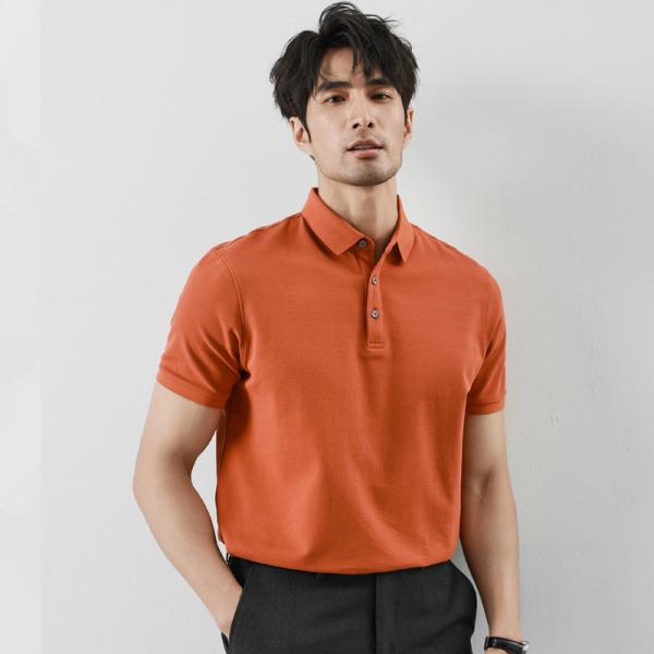 2025 Mùa Hè Ngắn Tay Thời Trang T Áo Sơ Mi Chất Lượng Cao Ve Áo Kinh Doanh Rắn Màu Sắc Giản Dị Polo Áo Sơ Mi Cho Nam Giới