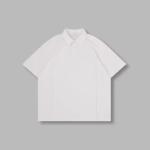 Áo Polo nam mùa hè chất lượng cao, kiểu dáng đơn giản, phong cách retro Mỹ, phối màu, rộng rãi, tay ngắn, in logo tùy chỉnh