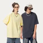 Custom Screen Print 305g Thick Cotton t Shirt White Streetwear Oversize Heavyweight T-shirts Plus Size Men's t Shirts