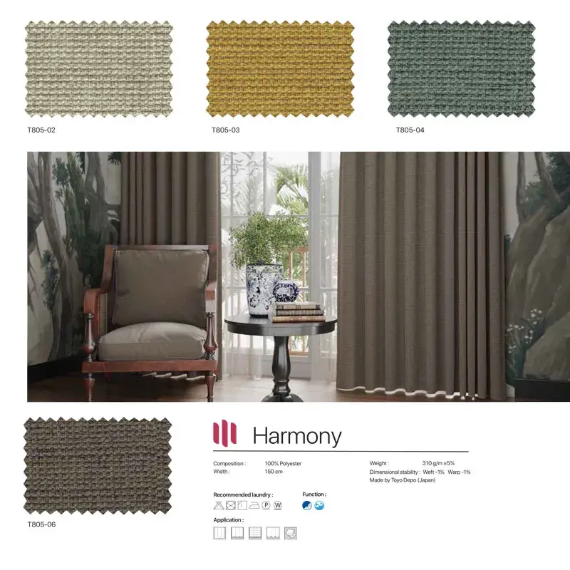 Rèm vải Nhật Bản mã Harmony
