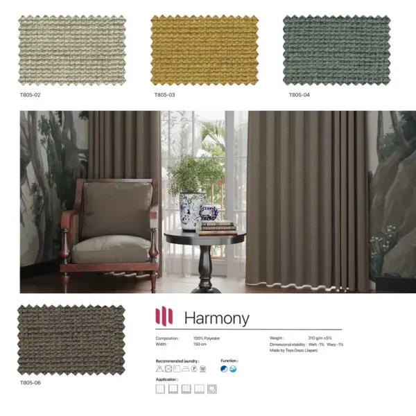 Rèm vải Nhật Bản mã Harmony