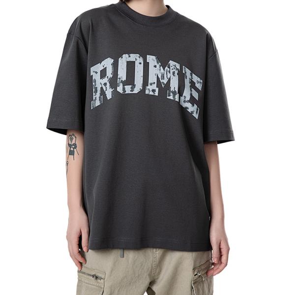 Tùy Chỉnh Bán Buôn 100% Cotton Dệt Kim Quá Khổ Đau Khổ Nặng Người Đàn Ông Của T-Shirt Với Lụa Màn Hình In Ấn