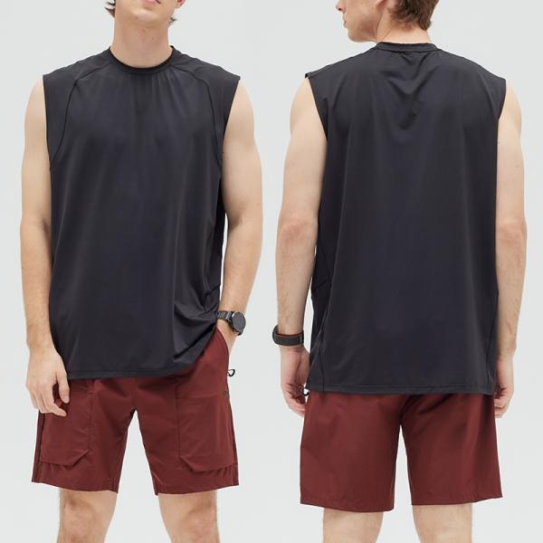 Áo ba lỗ nam chất liệu nylon tơ đá, thoáng mát, kiểu dáng rộng rãi, thích hợp tập gym, chạy bộ ngoài trời, marathon, tập luyện đường mòn.