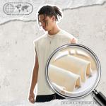 Quần áo nam Dreaming Lion |   Áo thun cotton nguyên chất chất lượng cao, kiểu dáng cổ điển, không tay, mùa hè, rộng rãi, thoáng khí, viền xù