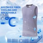 Áo ba lỗ nam chất liệu nylon tơ đá, thoáng mát, kiểu dáng rộng rãi, thích hợp tập gym, chạy bộ ngoài trời, marathon, tập luyện đường mòn.