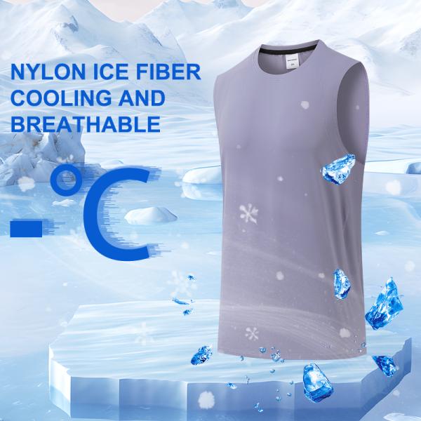 Áo ba lỗ nam chất liệu nylon tơ đá, thoáng mát, kiểu dáng rộng rãi, thích hợp tập gym, chạy bộ ngoài trời, marathon, tập luyện đường mòn.
