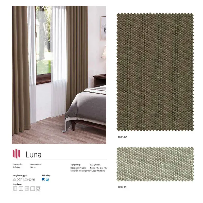 Rèm vải Nhật Bản mã Luna