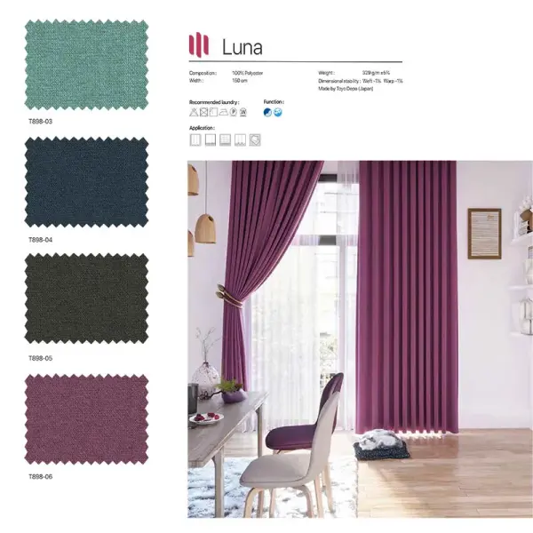 Rèm vải Nhật Bản mã Luna