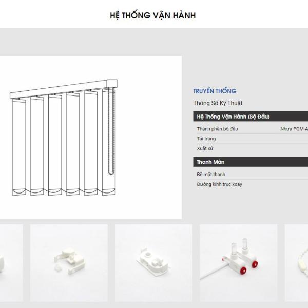 Mành lá dọc văn phòng cản nắng tốt mã H21