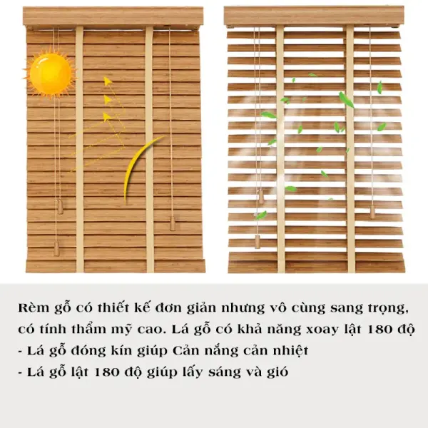 Rèm gỗ văn phòng hãng Sankaku mã SKK14