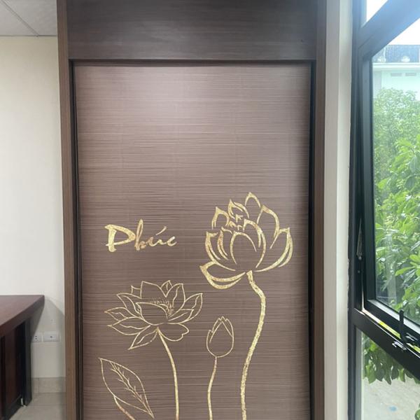 Rèm che ban thờ in họa tiết phật giáo che ban thờ – RBT01