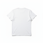 Áo thun nam trắng tay ngắn cổ tròn, chất liệu jersey cotton 100%, dáng rộng, phong cách đường phố, chống xù, 220g