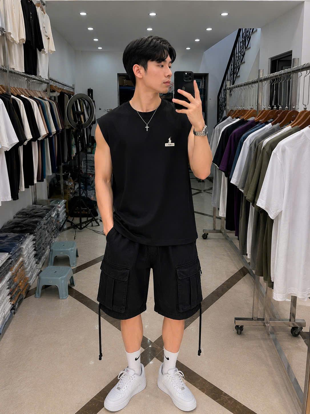 ÁO TANKTOP NAM BASIC FORM RỘNG