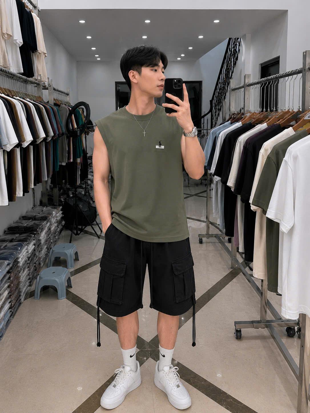 ÁO TANKTOP NAM FORM RỘNG – BASIC STREETWEAR CAO CẤP